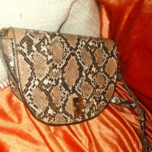 Faux snakeskin crossbows bag